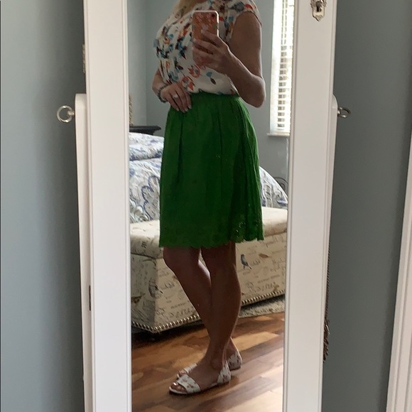 Old Navy bright green eyelet skirt M - Picture 3 of 8